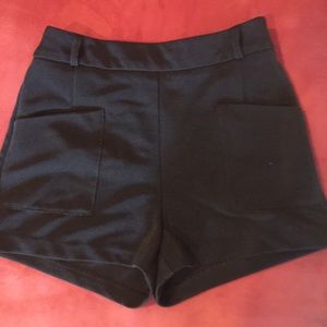 High Waisted Black Shorts